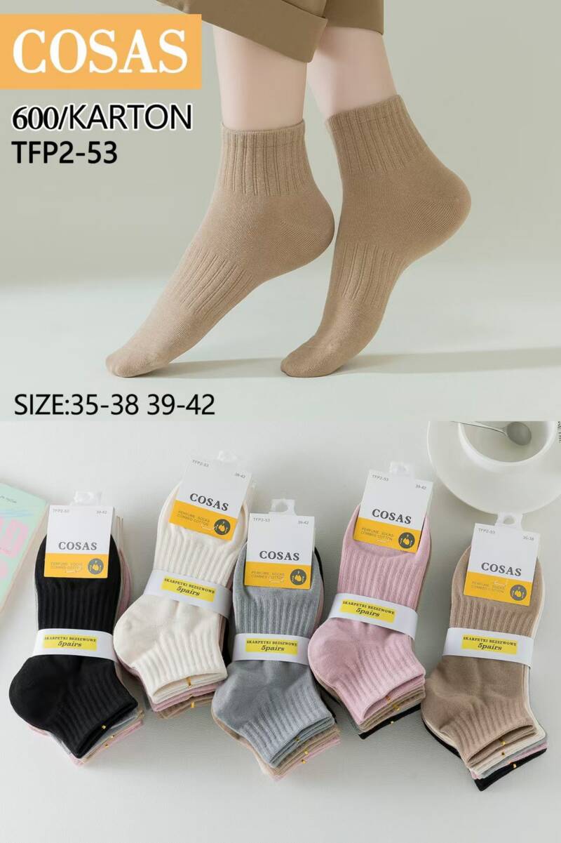 Skarpety damskie Roz 35-42, Mix kolor Paczka 40 szt